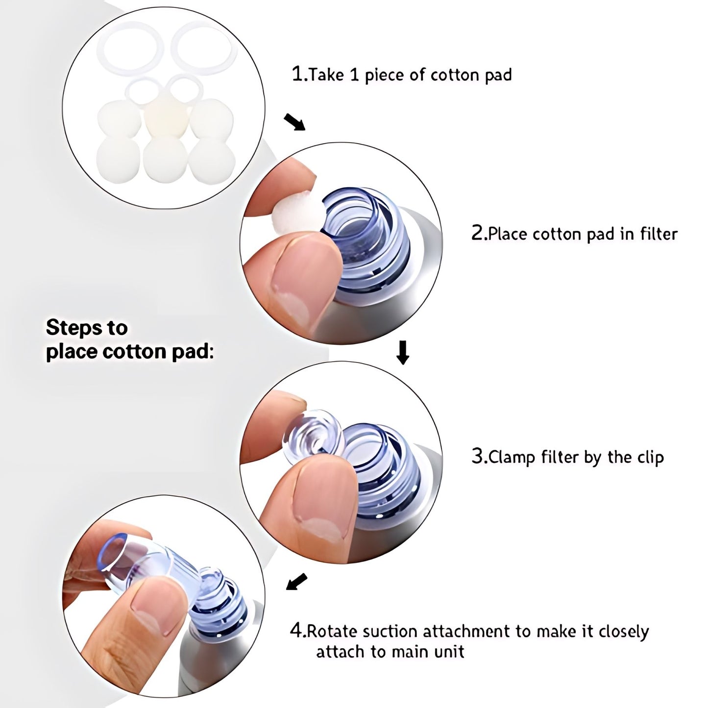 Blackhead Remover - Pore Vacuum Facial Cleansing Tool for Acne & Skin Care