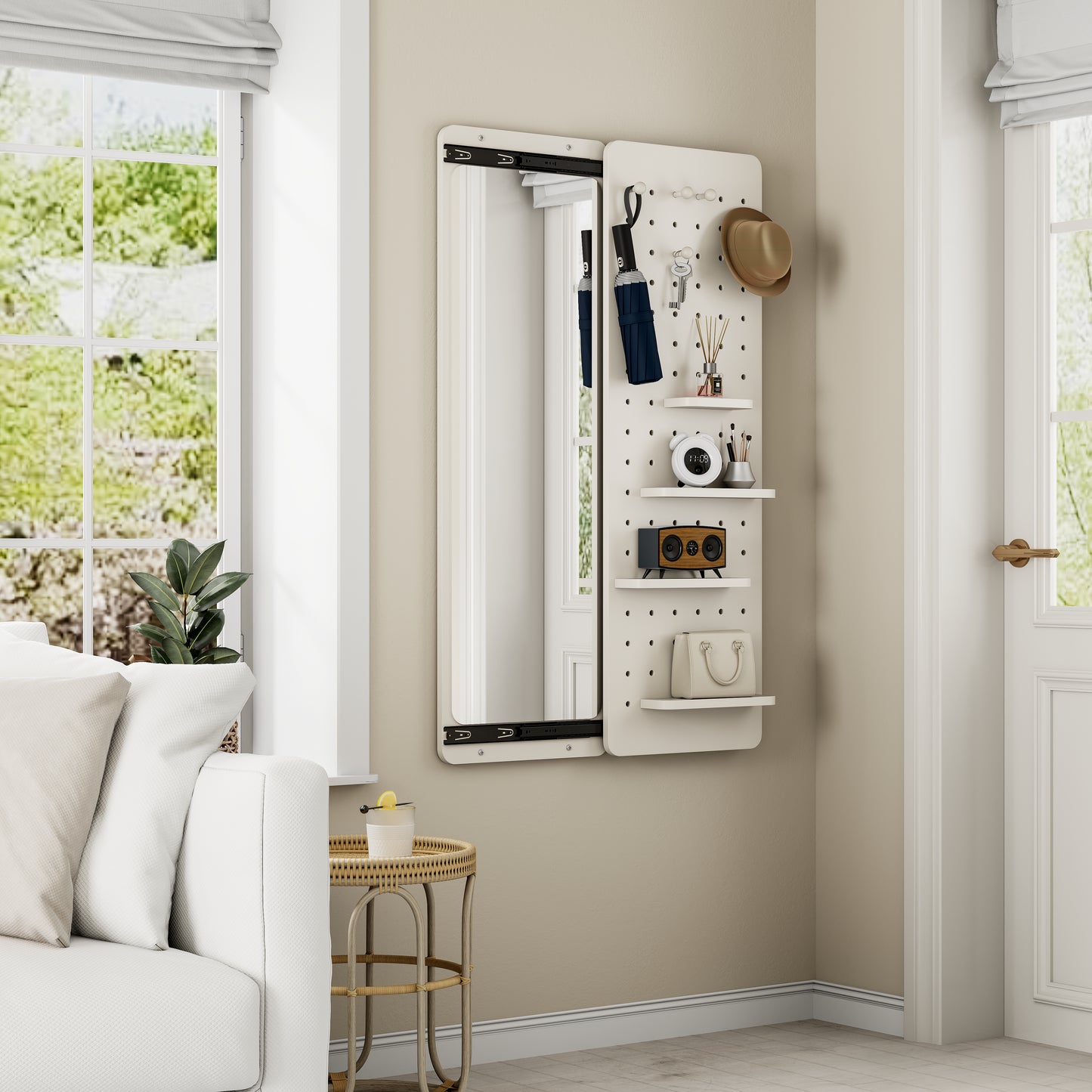 47.6 X 15.7 Inch Multi-functional Design Panel Wall-mounted