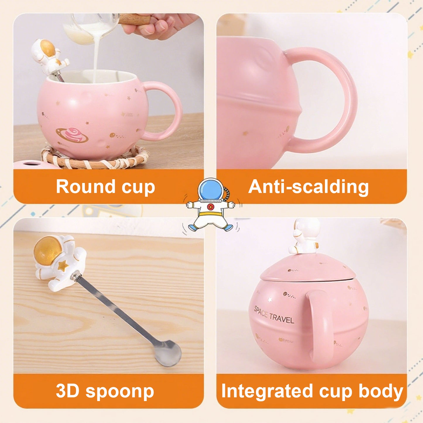 Ceramic Mug - Pink Planet Design