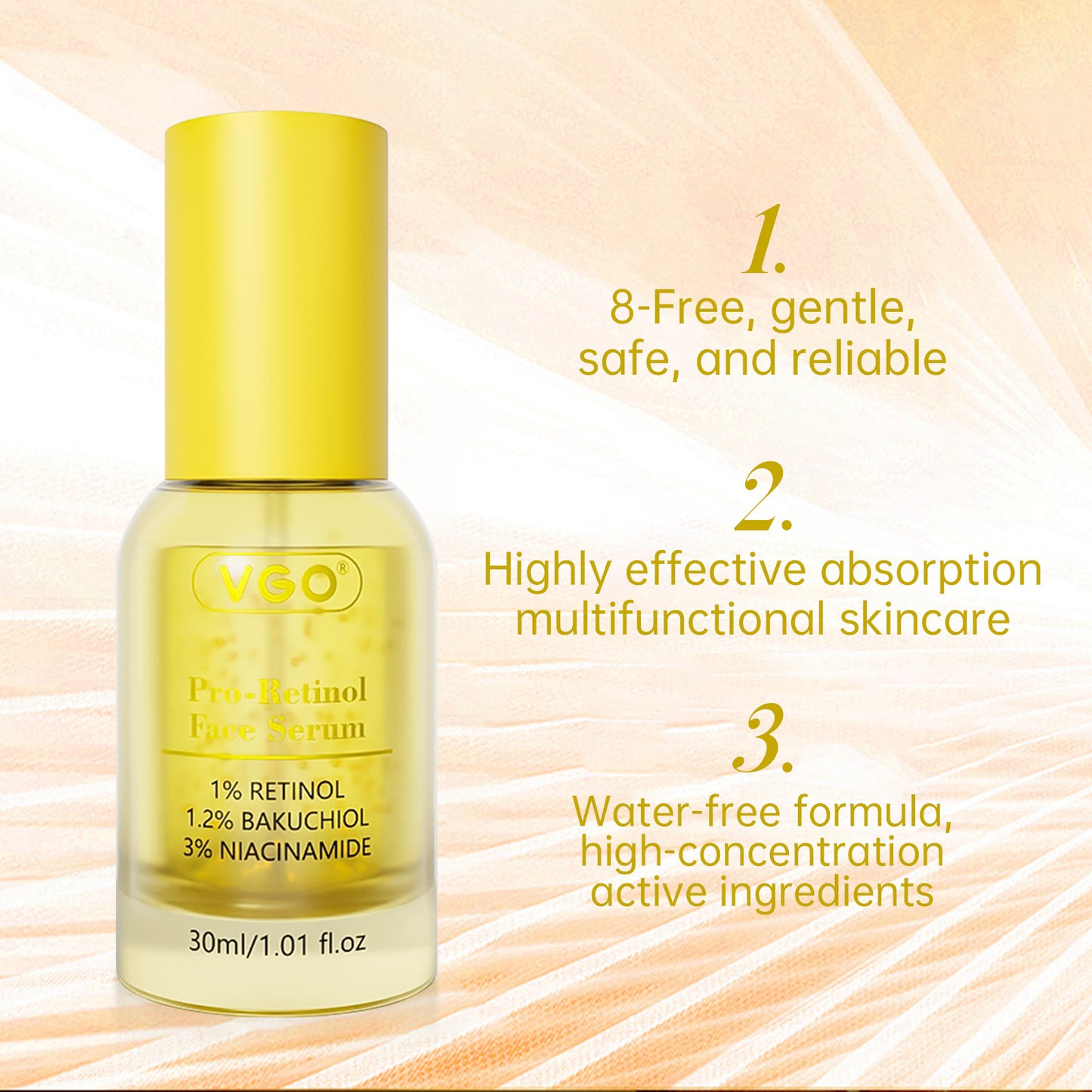 Pro-Retinol Face Serum for Anti-Aging and Skin Brightening - 30ml
