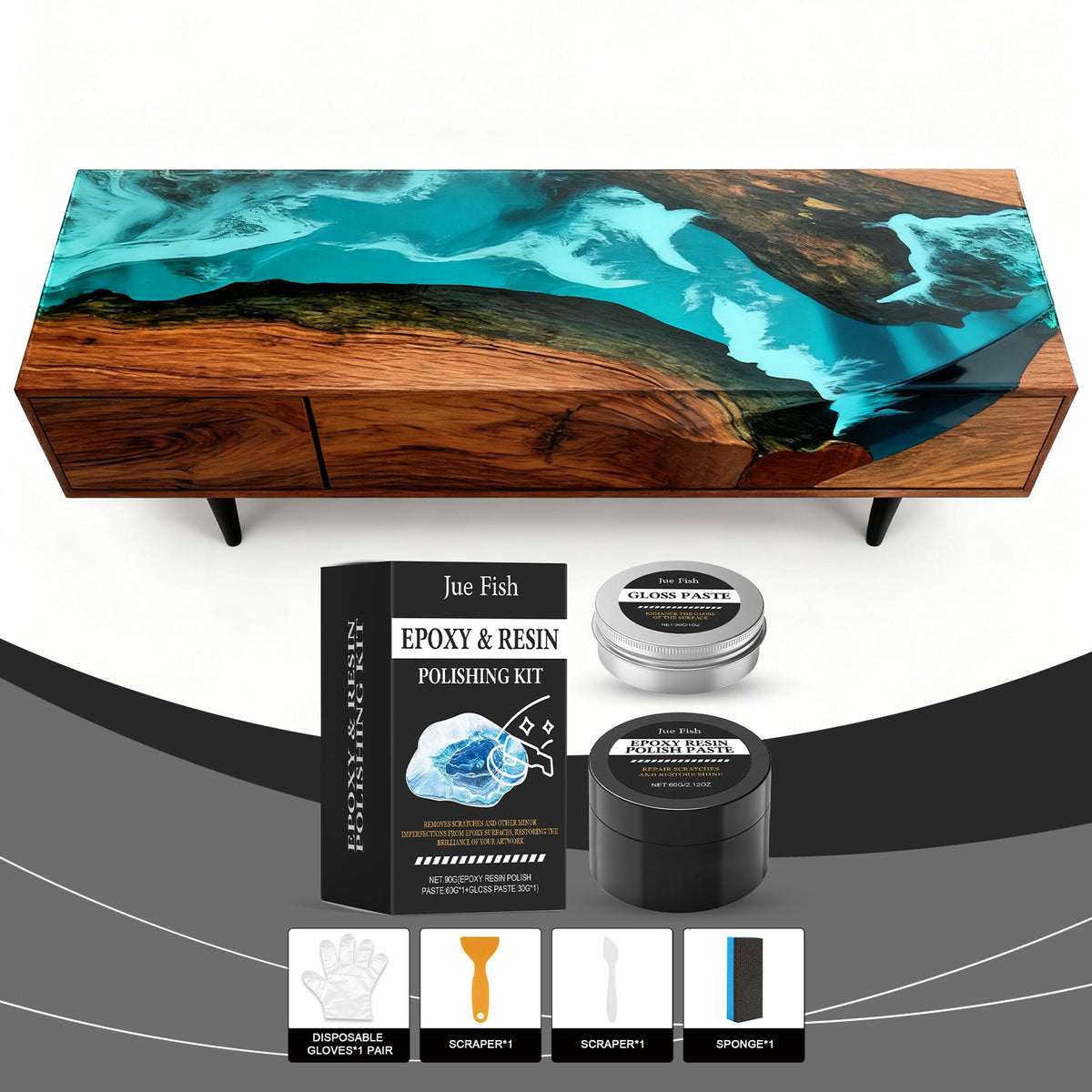 Epoxy Resin Polishing Kit - Durable Surface Finishing Set