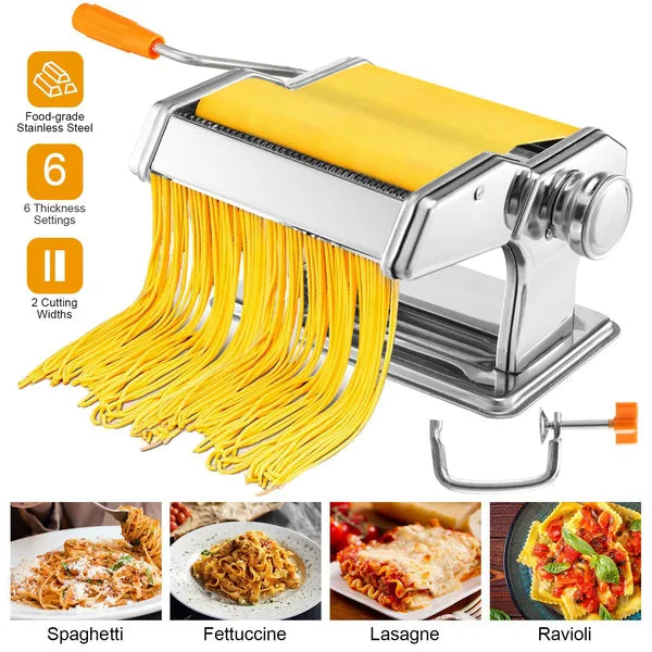 Pasta Maker Roller Machine with 6 Adjustable Thickness Settings