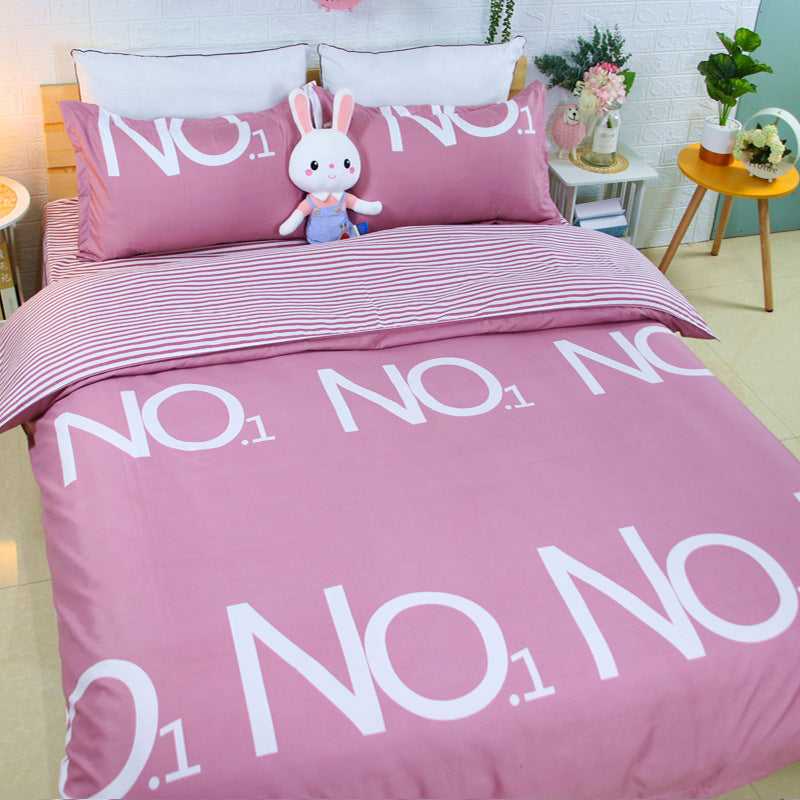 Cotton Quilt Cover Set for Single Bed Summer Dormitory Bedding Home Decor