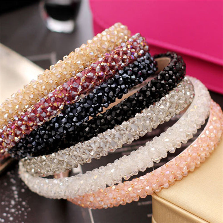 Women's Crystal Beaded Hair Hoop Headwear | Fashion Hair Accessory