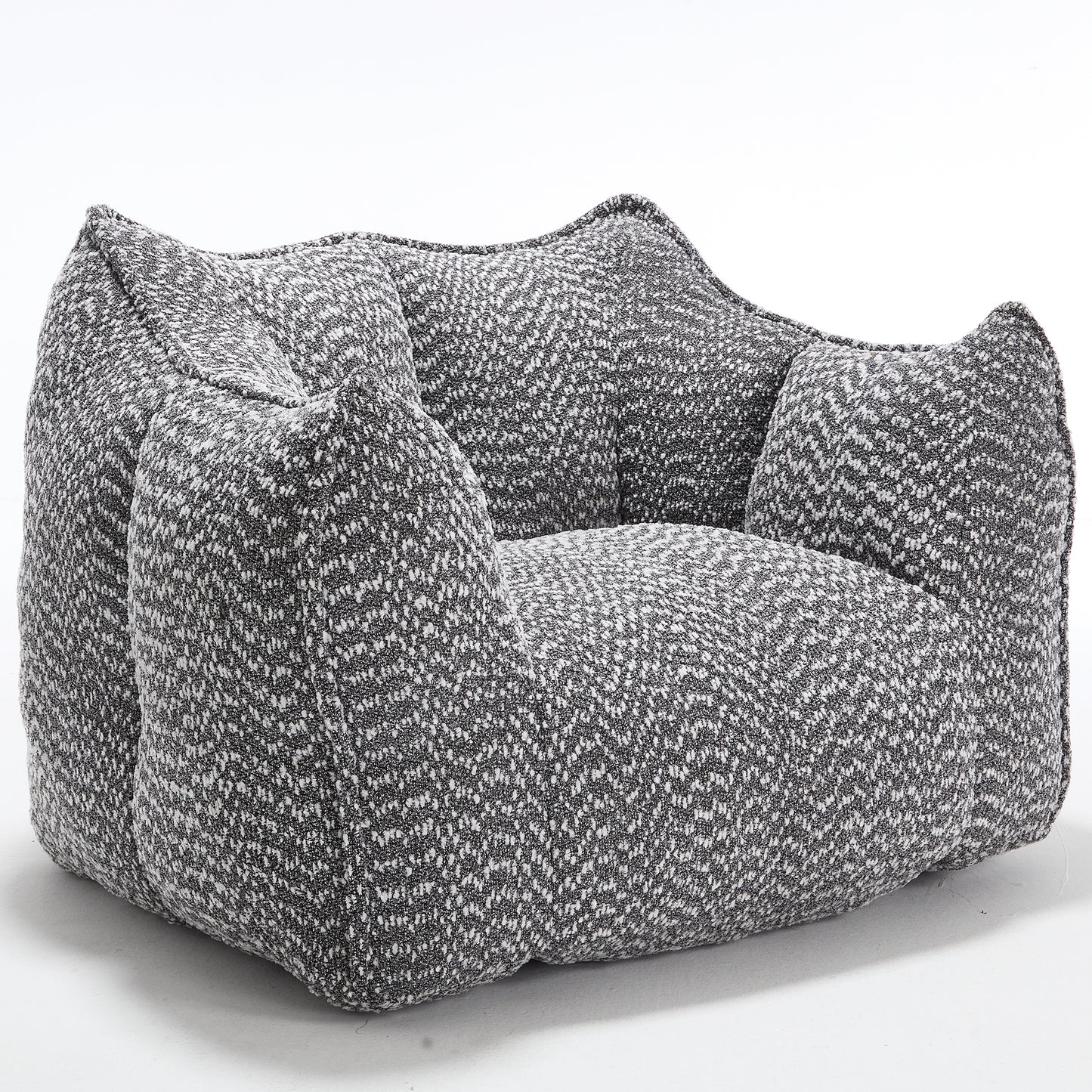 Comfortable Grey Bean Bag Sofa Chair for Living Rooms