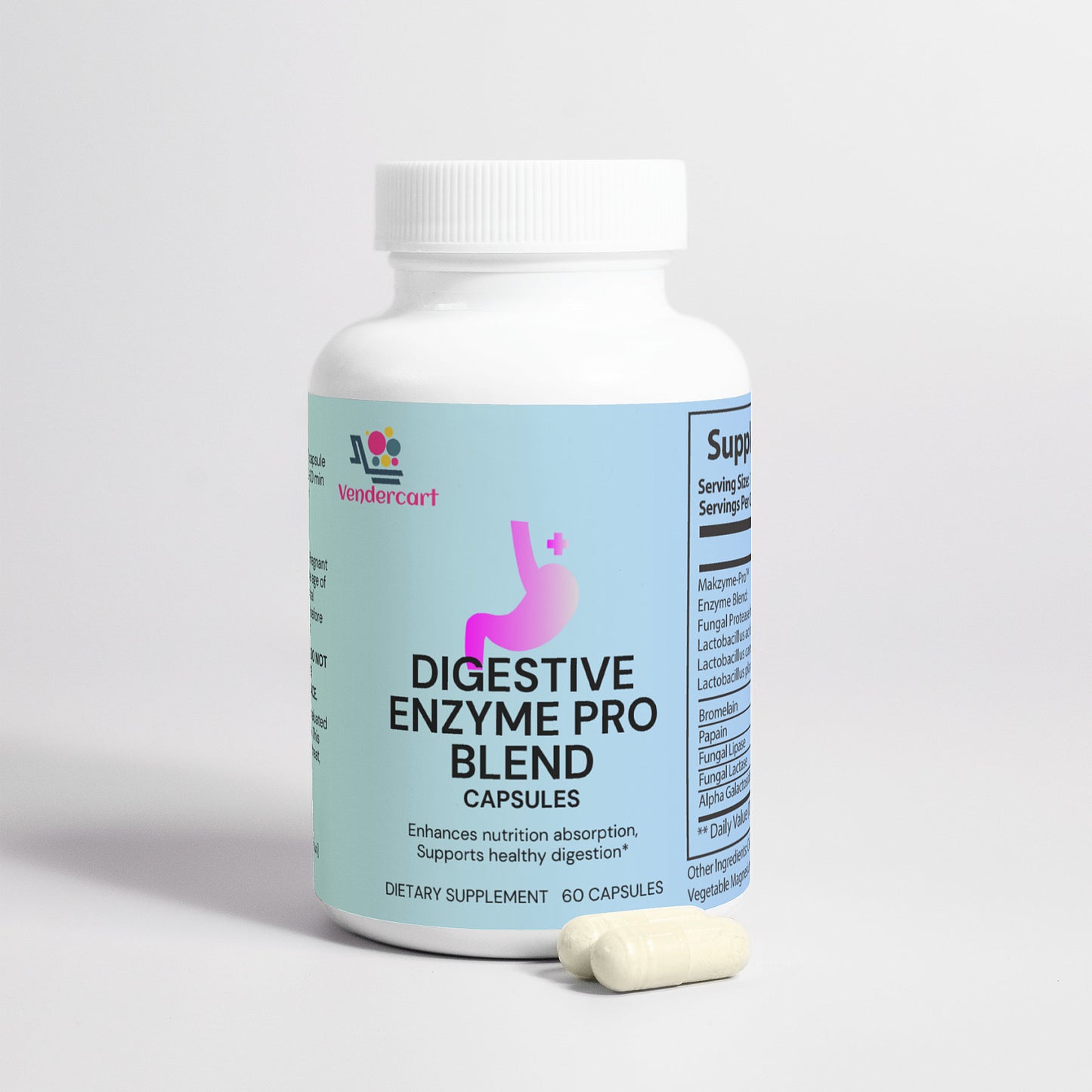 Digestive Enzyme Pro Supplement - Nutrient Absorption & Gut Health Support