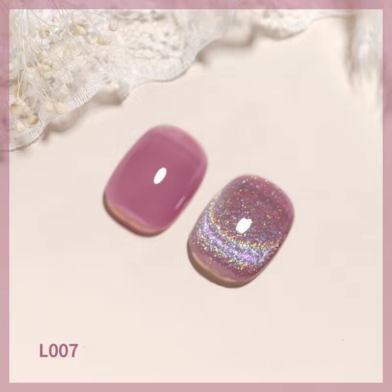 Colorful Laser Cat Eye Nail Polish Set - UV Gel & Acrylic Compatible