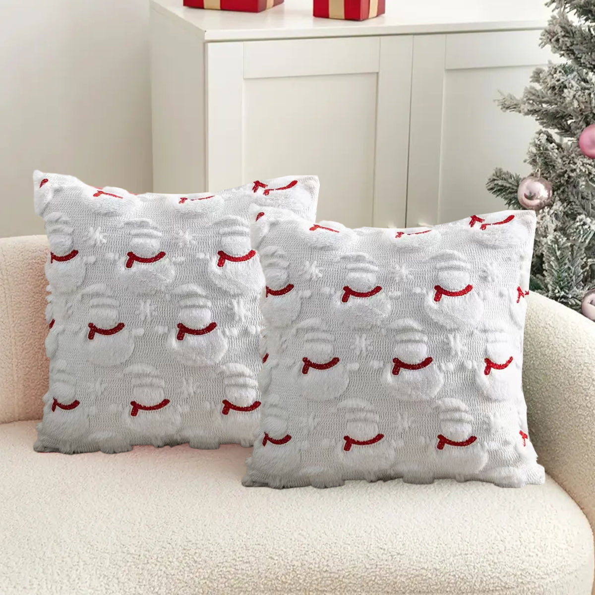 Christmas Snowflake Pillowcase 45x45cm - Minimalist Holiday Decor
