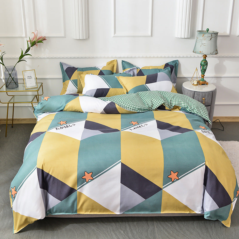 Pure Cotton Bedding Set - Multiple Sizes & Styles, Soft & Comfortable
