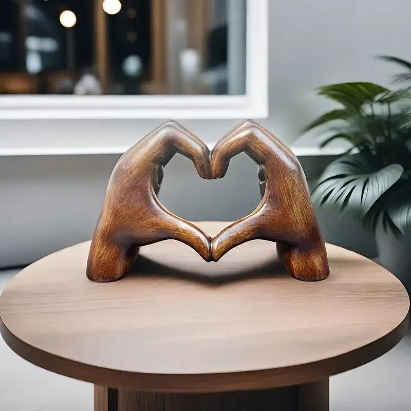 Heart Shaped Love Finger Resin Decoration - Home & Party Craft Ornament