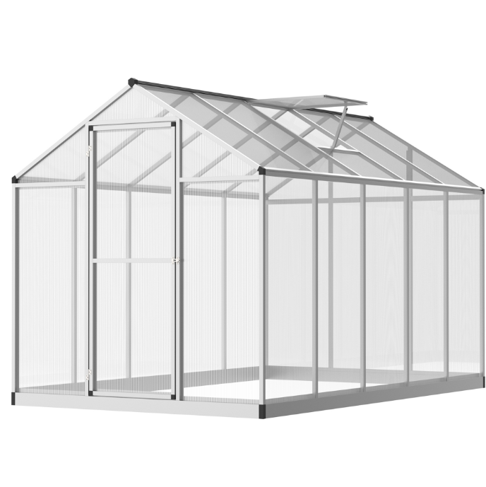 10ft x 6ft Walk-In Polycarbonate Greenhouse for Winter Gardening