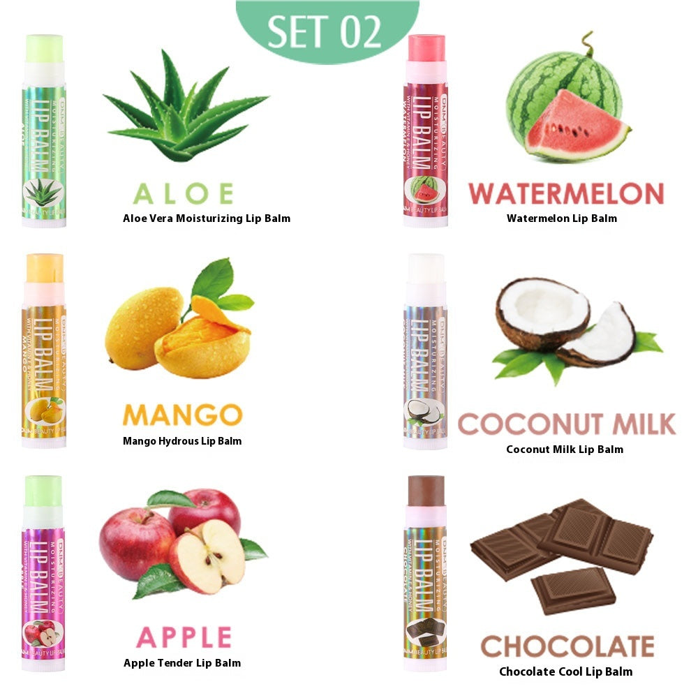 Fruit Flavor Moisturizing Lip Balm Set - Hydrating Lipstick Trio