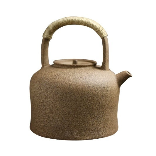 Ceramic Clay Water Kettle for Tea Making 1L - Handmade Pu-erh Teapot