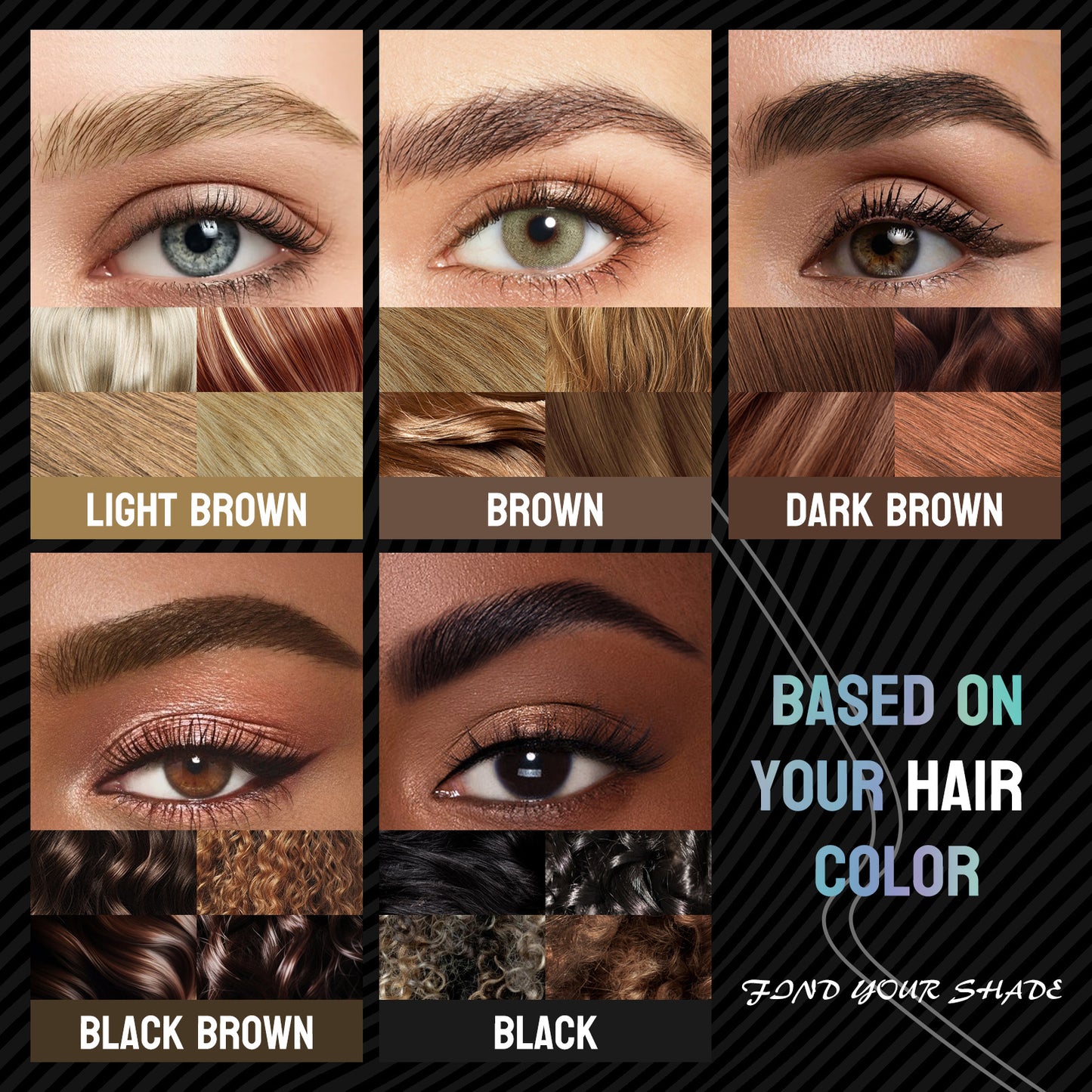Waterproof Double-Head Eyebrow Pencil 2-in-1 Liquid & Powder Makeup Set