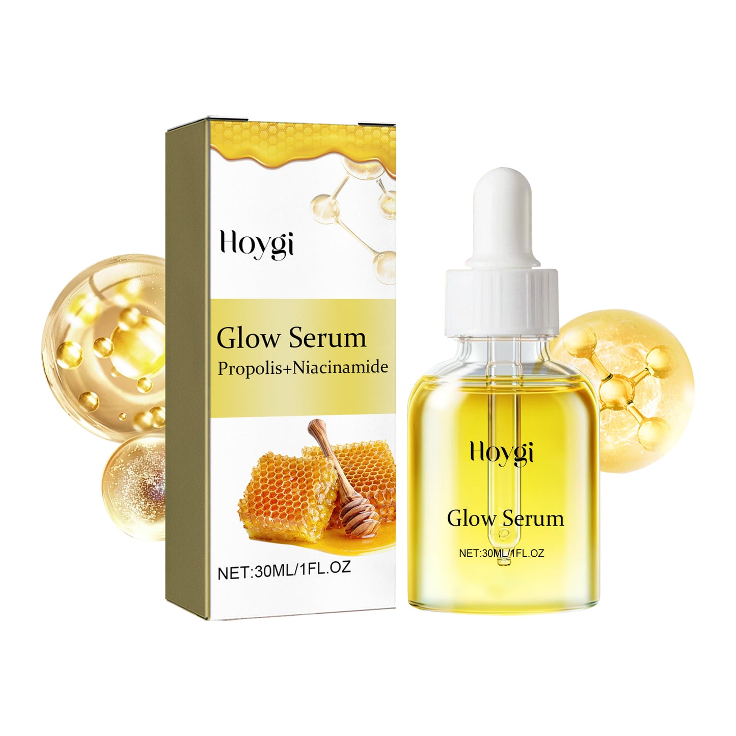 Glow Face Serum with Hyaluronic Acid - 30ml Hydrating & Brightening Essence