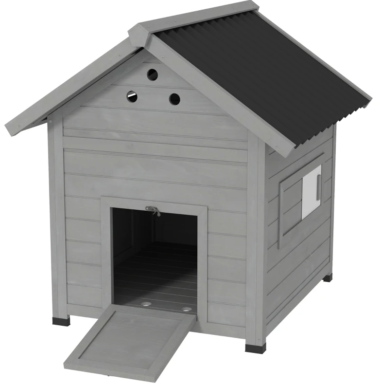 Wooden Pet House with Openable Roof & Double Doors - Suitable for Ducks