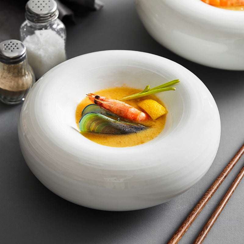 Ceramic Insulation Plate for Restaurant Buffet Use - 6.5, 8, 9 Inch Options
