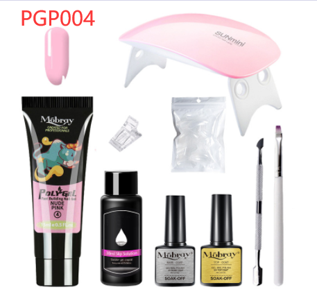 Poly Gel Nail Kit with UV Lamp & Glue