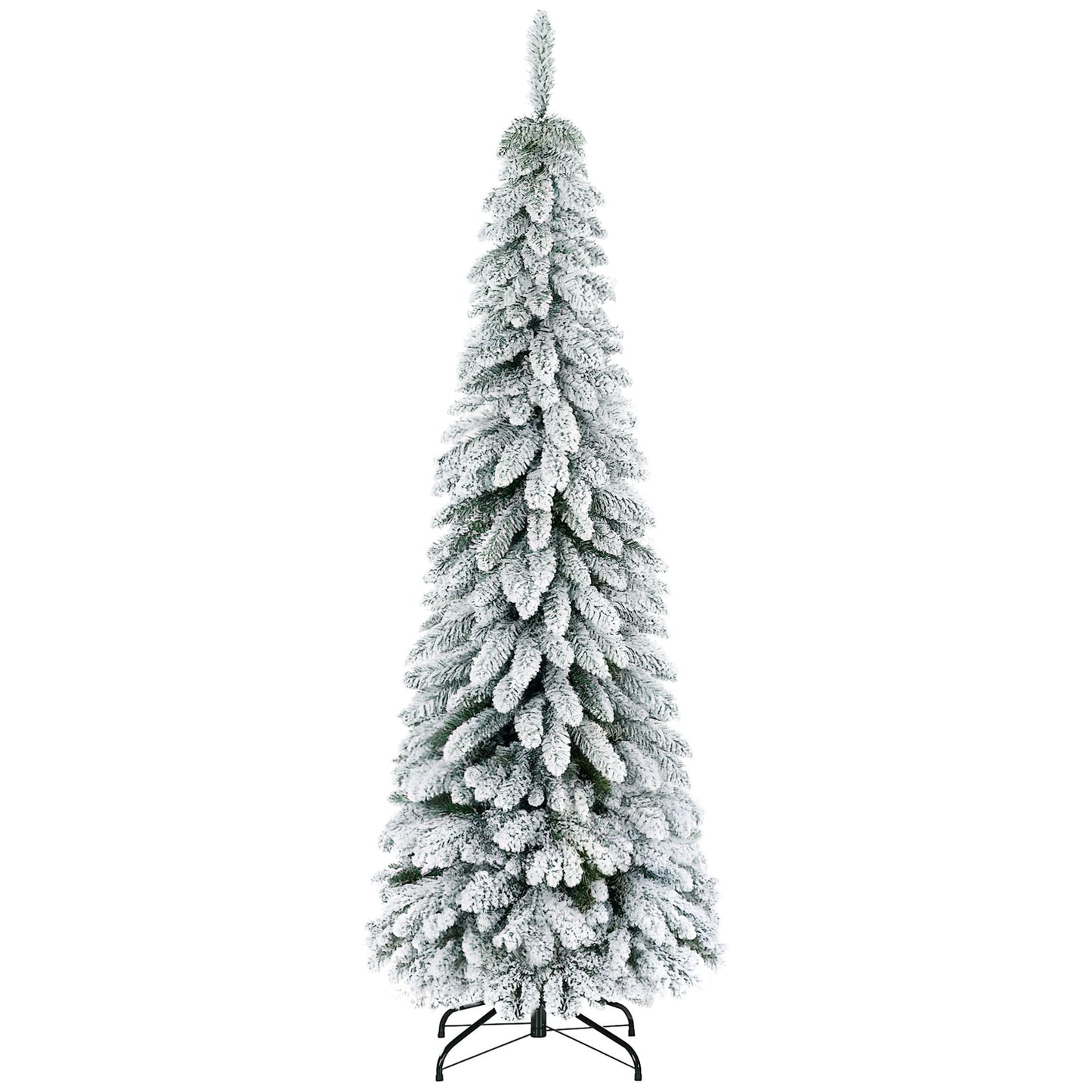 6' Flocked Artificial Christmas Tree with Snow-Frosted Branches