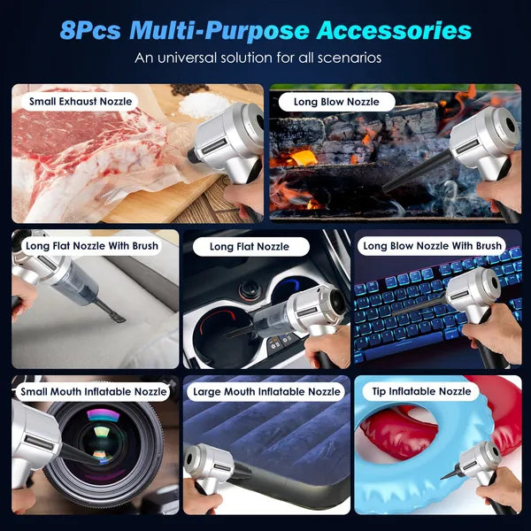 Cordless Handheld Car Vacuum Cleaner 20000PA Suction Brushless Motor Portable