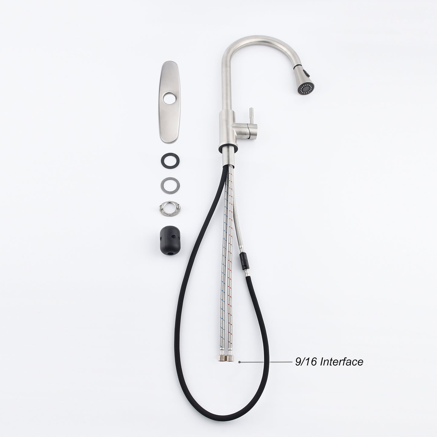 Kitchen Faucet with Pull-Out Spray - Brushed Nickel