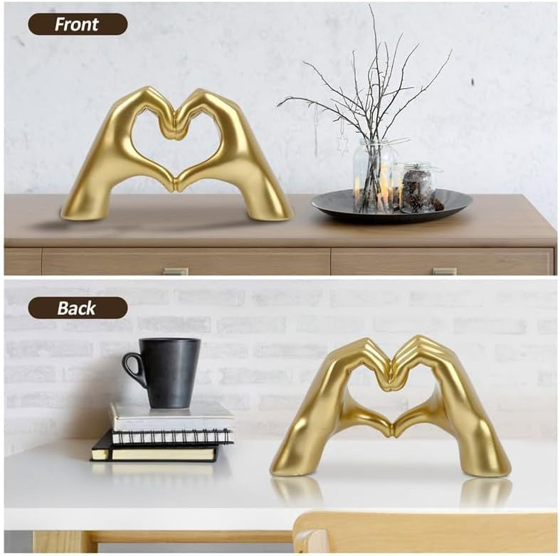 Heart Shaped Love Finger Resin Decoration - Home & Party Craft Ornament