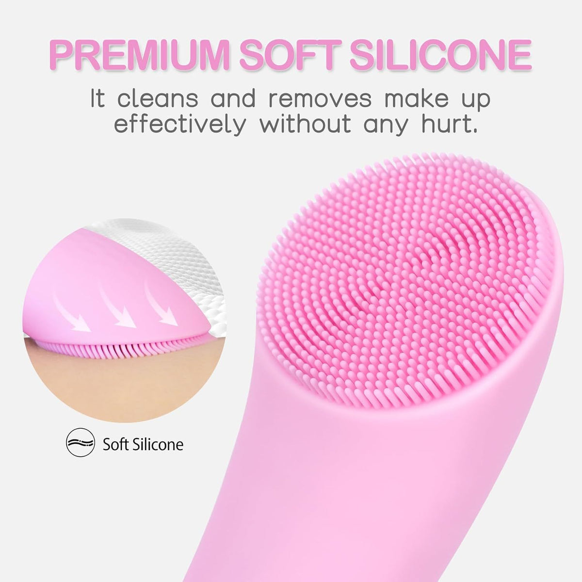 Facial Cleanser Vibration Heating Device 2-in-1 Electric Silicone