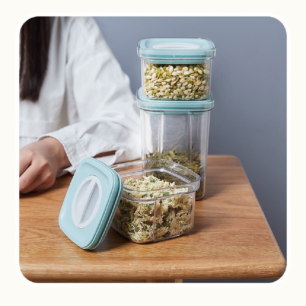 Kitchen Spiral Storage Jar Set - Vacuum Sealed Food Storage Containers