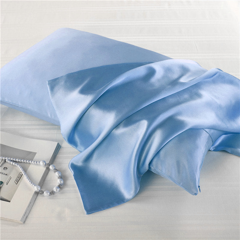 Silk Zipper Pillowcase - Breathable, Absorbent, Modern Home Textile