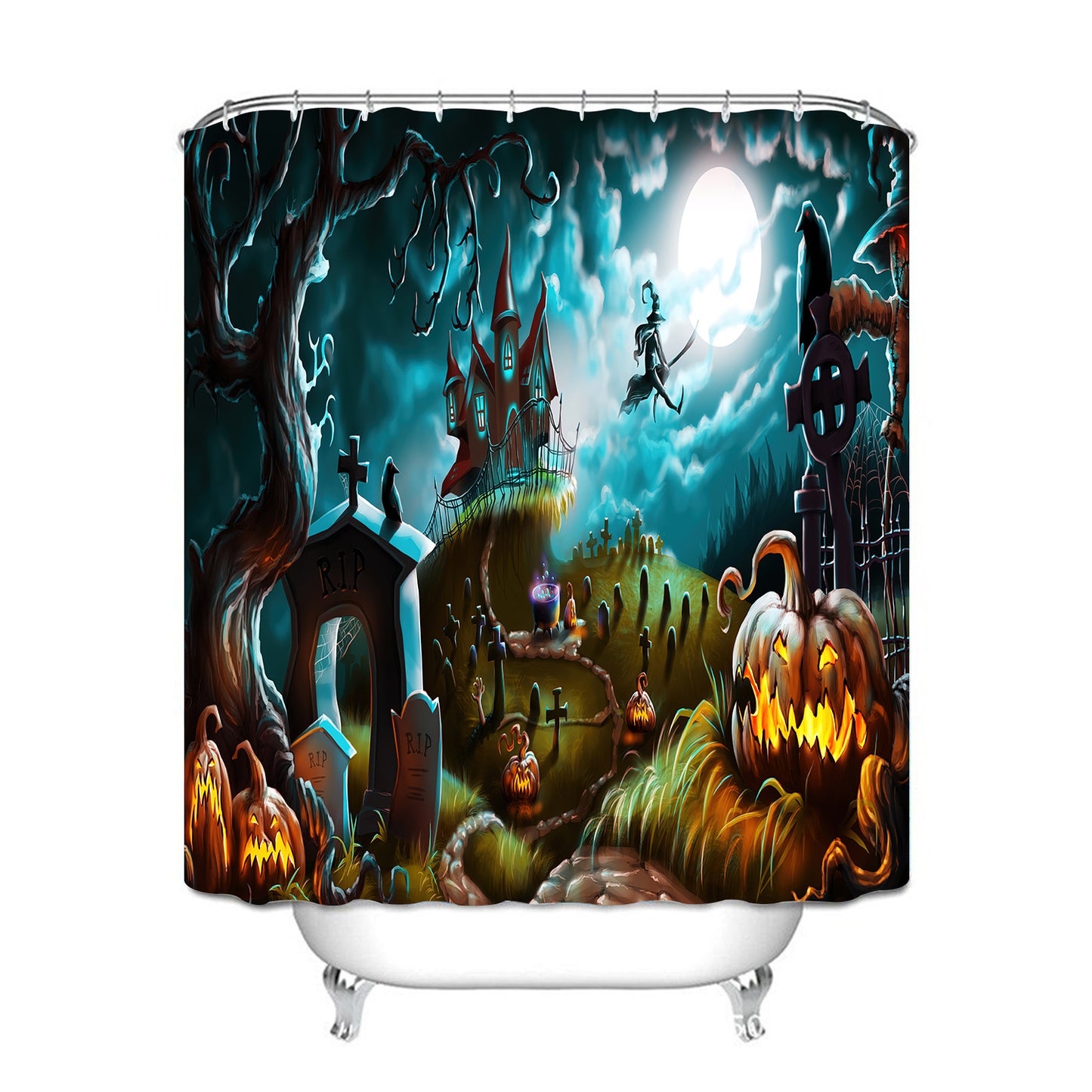 Waterproof Shower Curtain with Mildew Resistance - Cross Border North