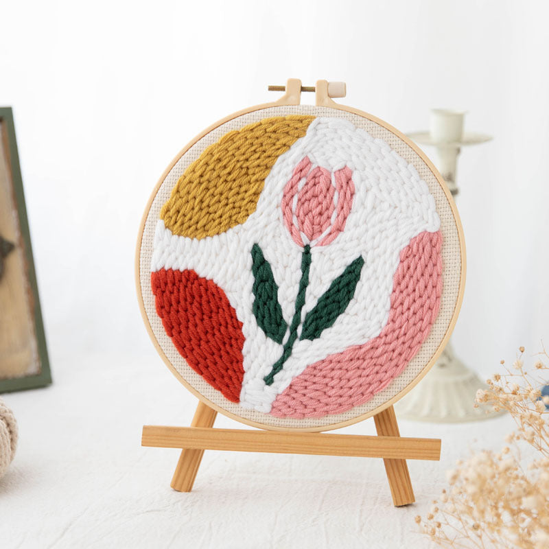 Embroidery Hoop Kit for Cross-Stitch Crafting - Plastic Canvas, 20cm