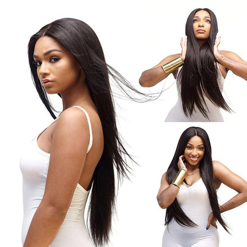 Black Anime Cosplay Wig with Long Bangs