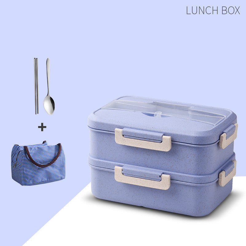 Portable Microwave Lunch Box with Heating Function and Meal Accessories