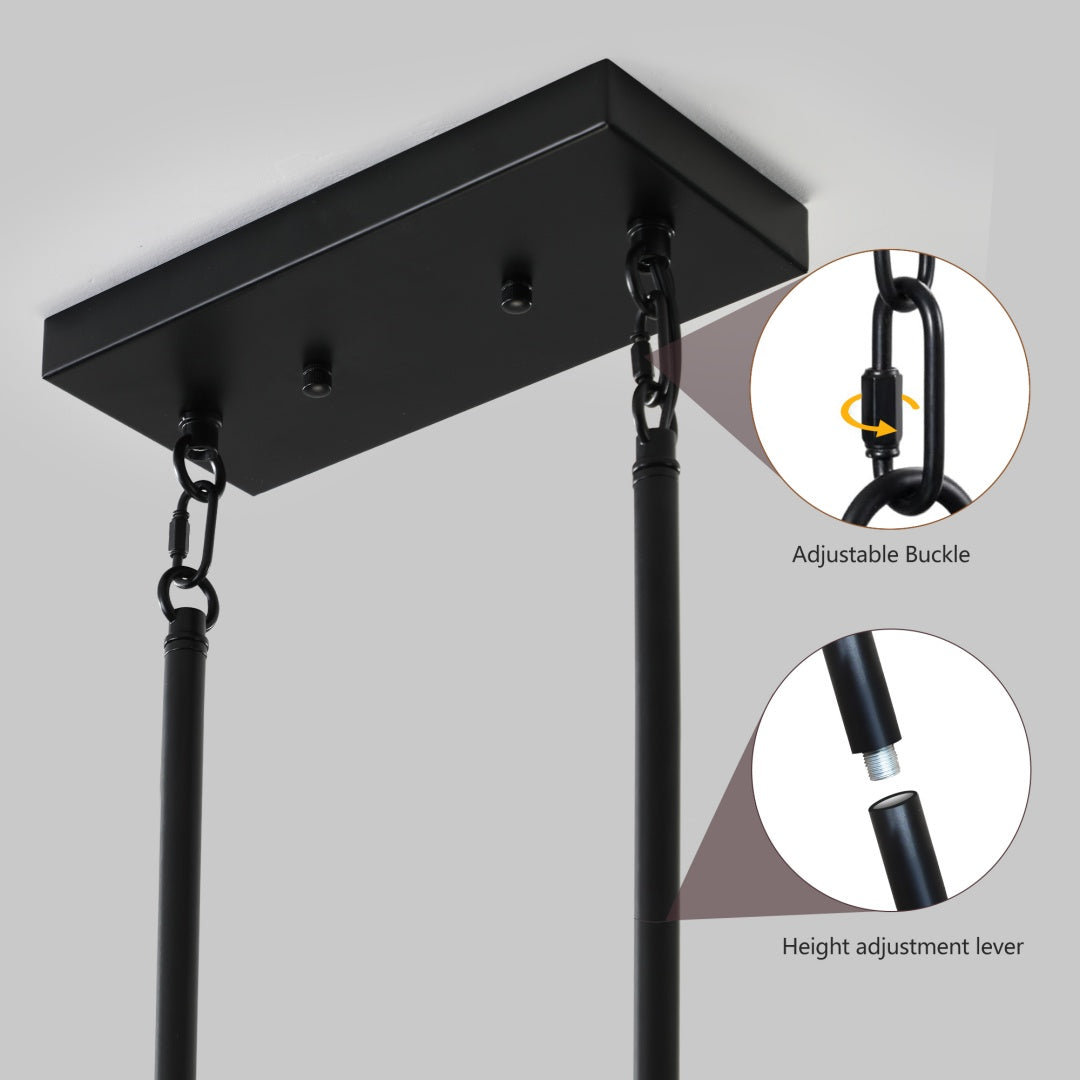 32-inch Redwood Industrial Farmhouse Pendant Light Chandelier
