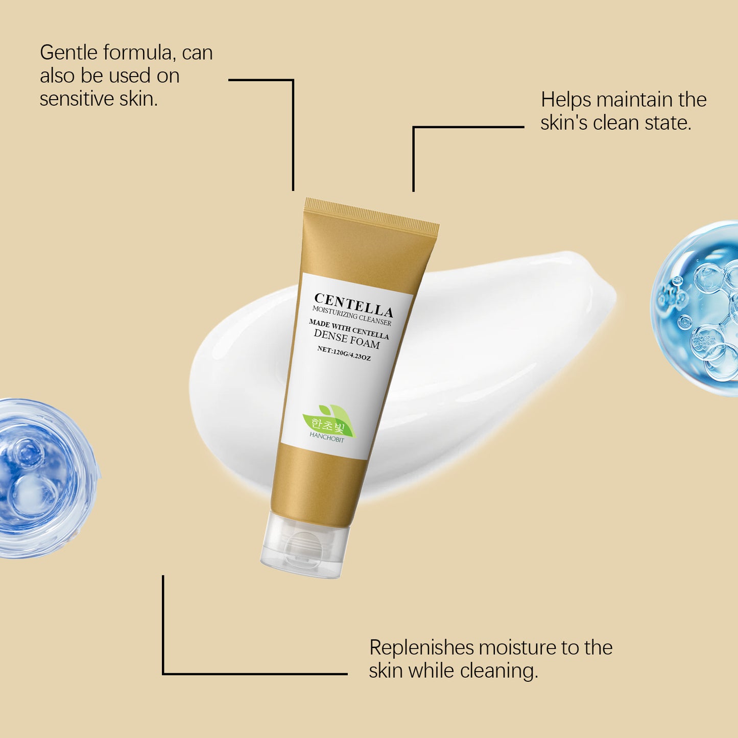 Moisturizing Facial Cleanser - Deep Cleansing Hydrating Face Wash