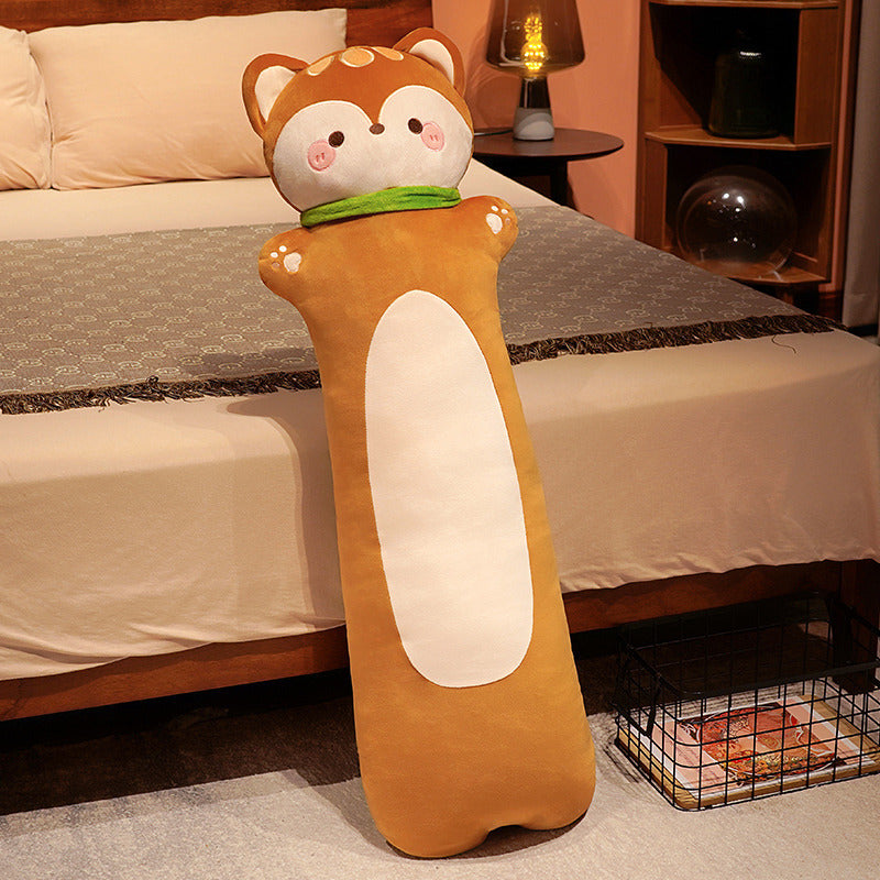 Cartoon Animal Sleeping Pillow with Polyester Fiber Fill - Soft Cozy Cushion
