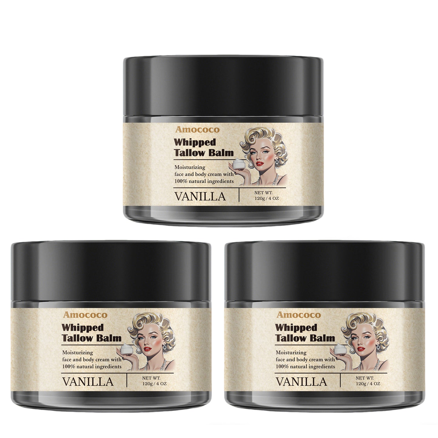 Whipped Tallow Balm - Natural Deep Hydration for Face, Body & Lips (360g)