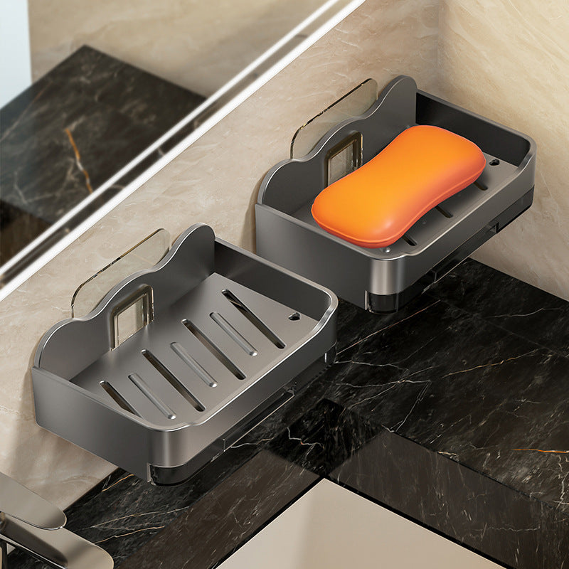 Wall-Mounted Soap Dispenser with Drainage No Water Accumulation Punch-Free