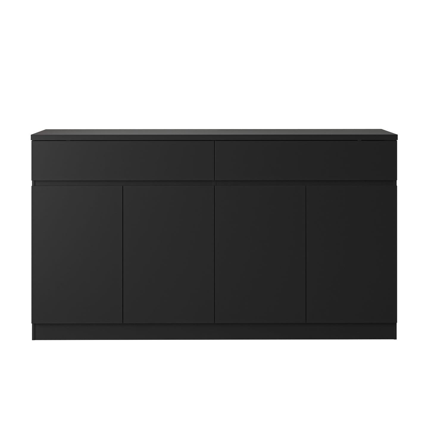 Large Black Sideboard Buffet Cabinet with Storage & 2 Drawers