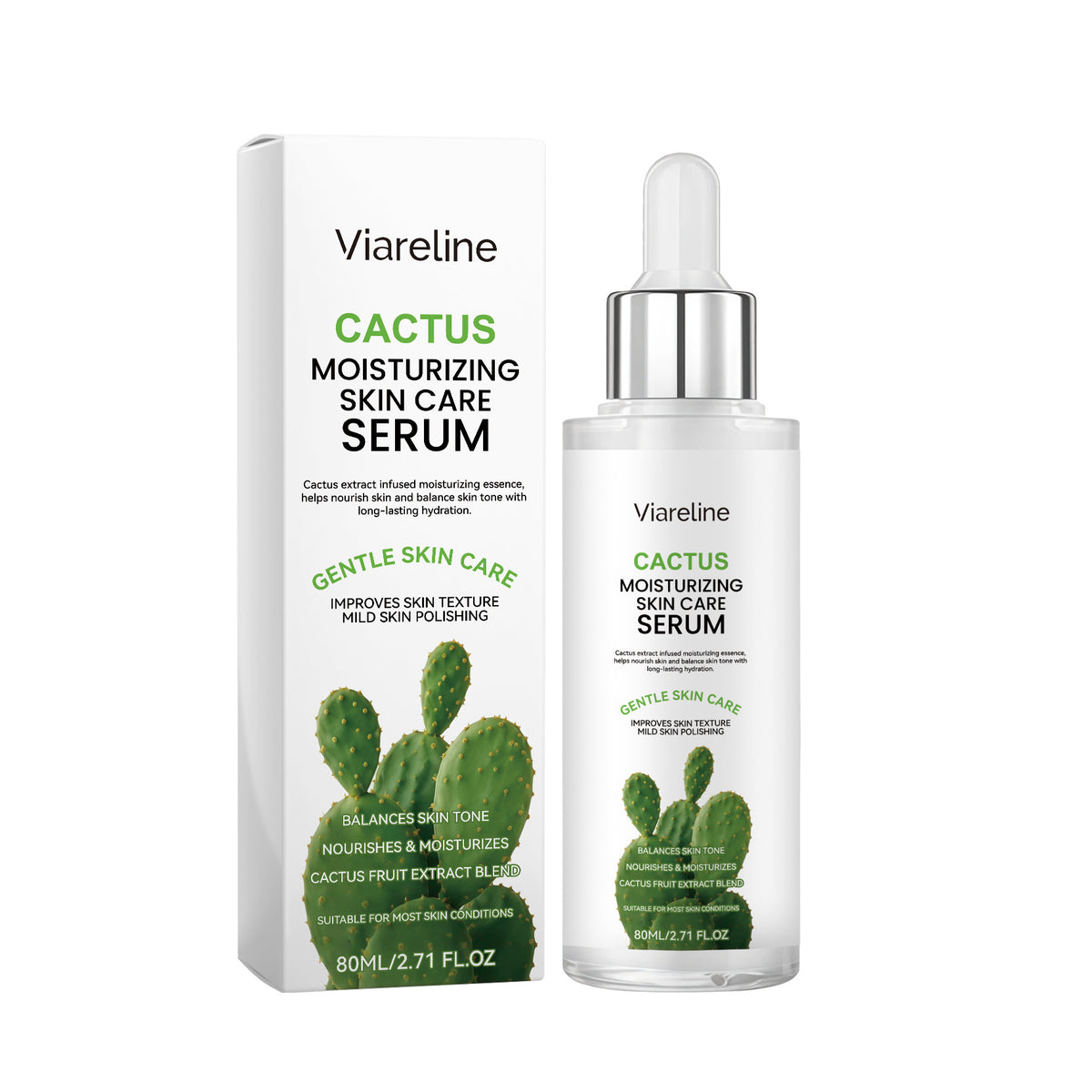 Cactus Moisturizing Lotion - 80ml Hydrating Face Skin Care