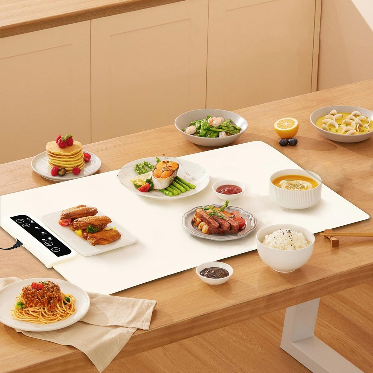 Multifunctional Dish Warming Pad with Temperature Control and Insulation