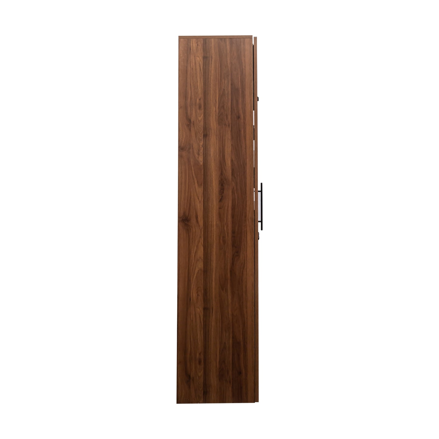 Farmhouse Kitchen Pantry Cabinet with Pull-Out Storage Shelf - Walnut