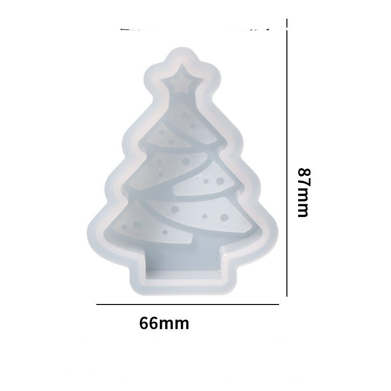 Silicone Candle Mold Set for Christmas Tree and Snowflake Shapes - Holiday Crafting