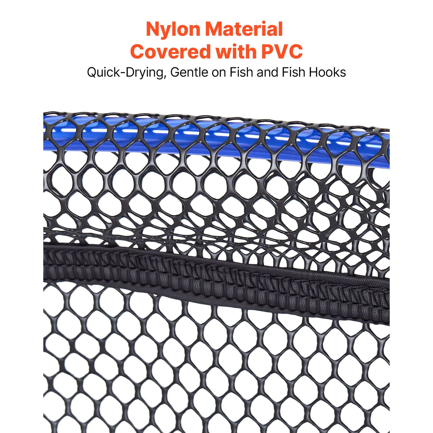 Foldable Fishing Net with Rope & Storage Bag - Portable Fish Landing Net for Minnows Shrimp Crawfish Crab