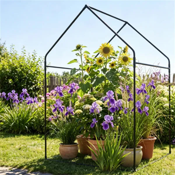 Portable Mini Greenhouse 36x36x60 Inches with PE Bottom Mat, Wind-Resistant Metal Frame