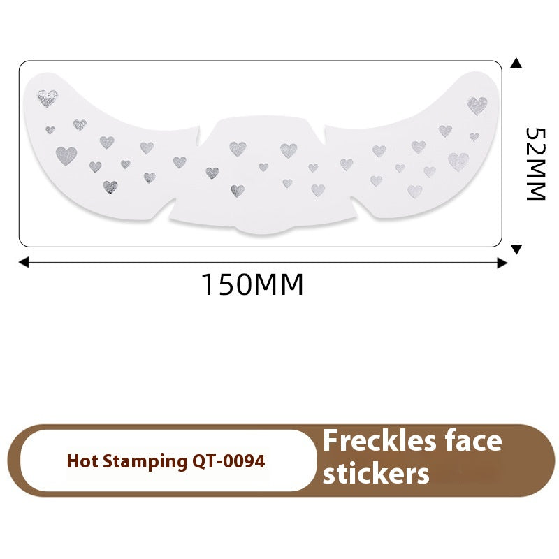 Freckle Tattoo Stickers Gold and Silver - Facial Skin Decor, 150x52mm, 1 or 6 Pcs