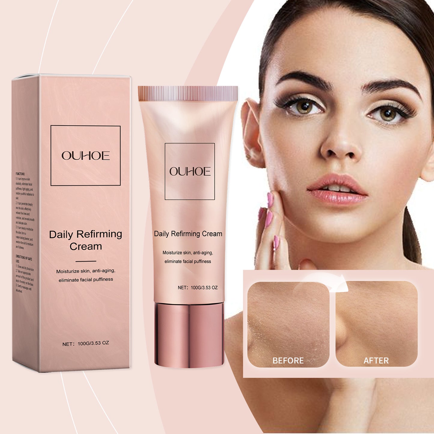 Hydrating Facial Cream with Collagen & Hyaluronic Acid - 100g