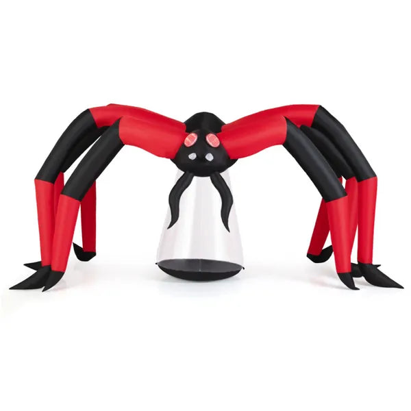 Giant 10ft Halloween Inflatable Spider with LED Lights