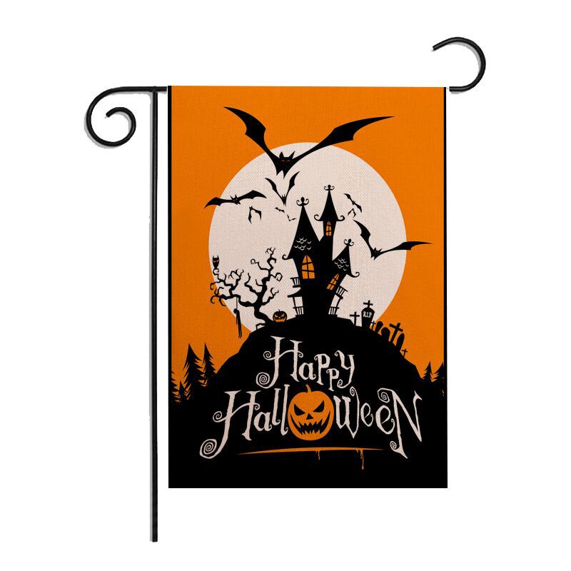 Double Sided Christmas Banner Linen Garden Festive Flag for Holiday Decoration