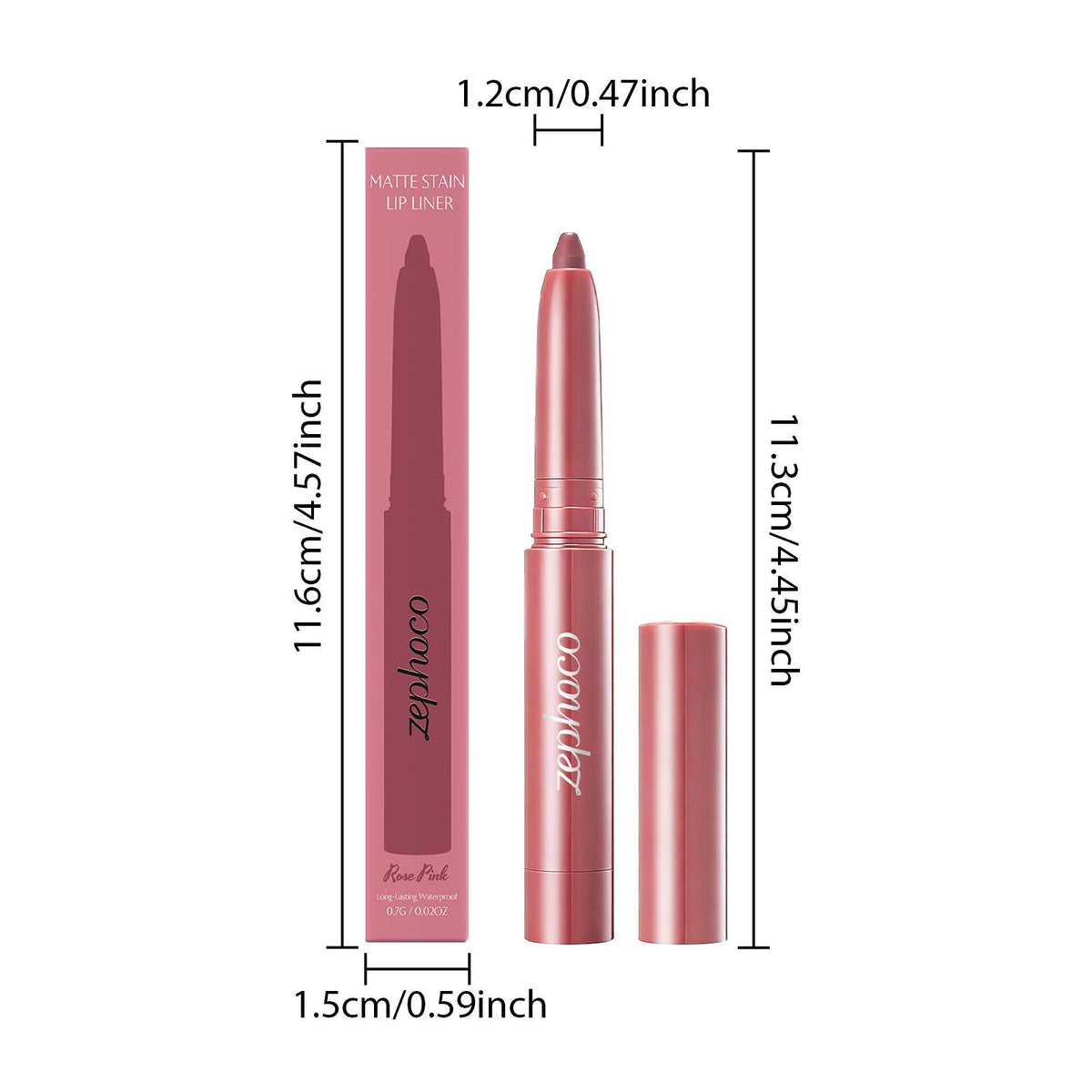 Rose Pink Lip Liner Pencil, 0.7 g